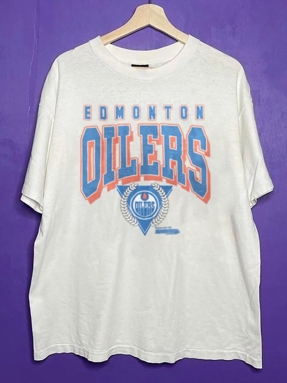 Vintage Edmonton Oilers Hockey Shirt, Retro 90s NHL Edmonton Oilers Shirt Tee